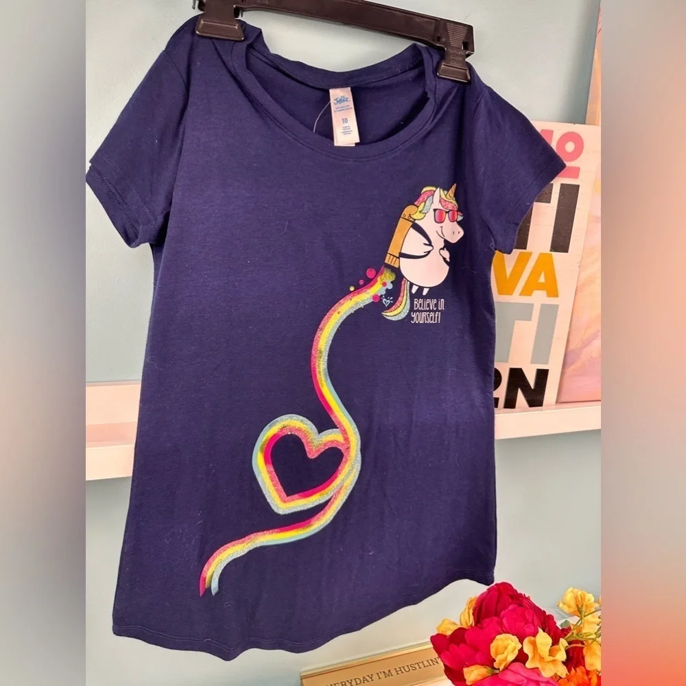 Justice girls unicorn size 10y t shirt brand new with tags